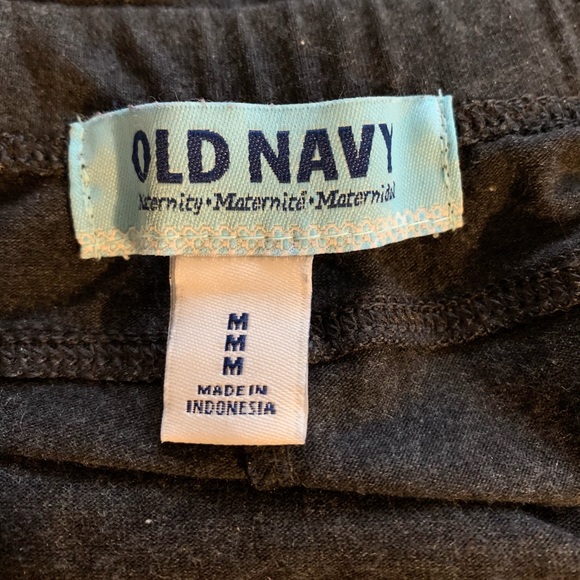 Maternity Full-Panel Jersey Leggings, Charcoal, Old Navy, size M - Picture 3 of 4